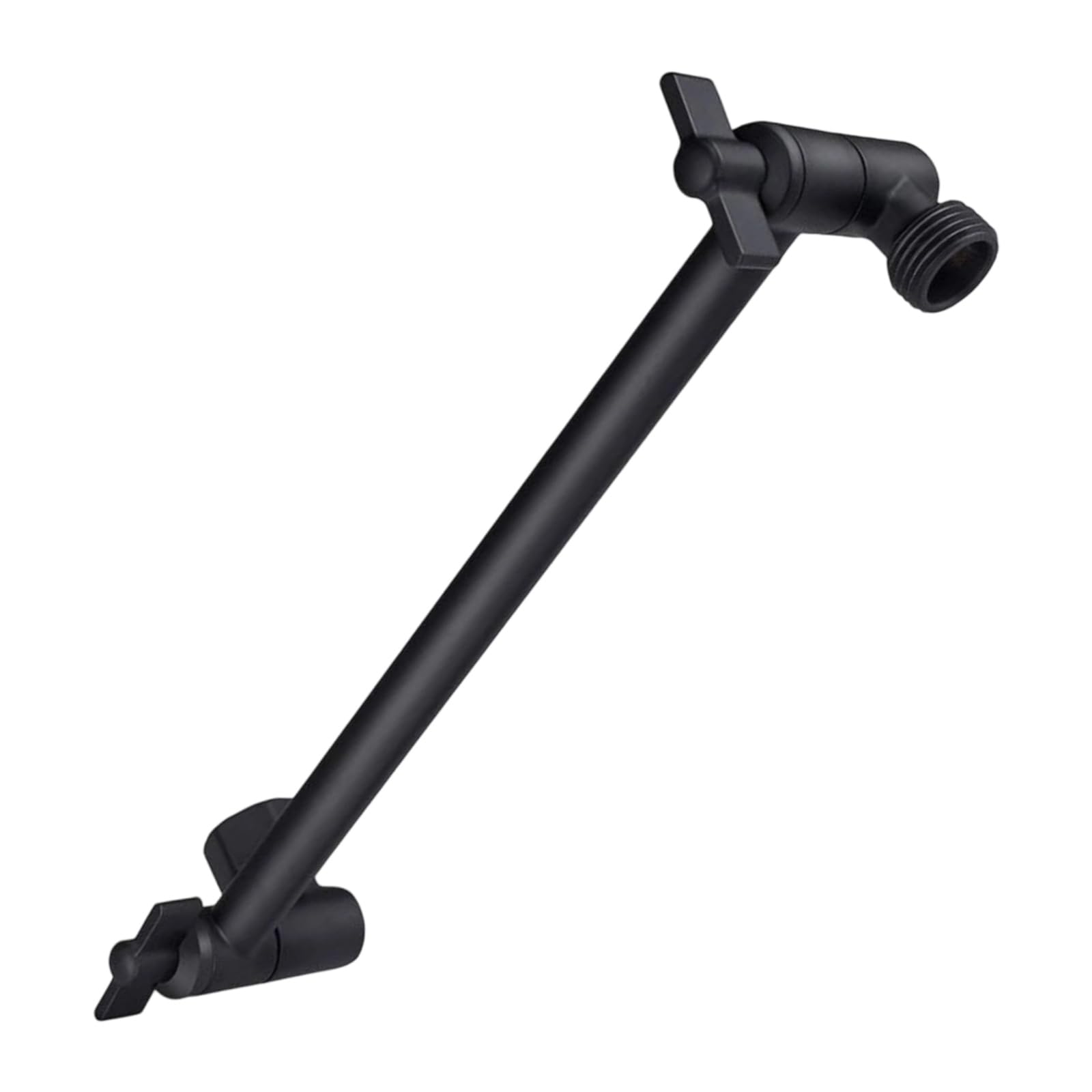 Hzbb Black Shower Arm Replacement Stainless Steels Rainfalls Showers Head Extension Arm Adjusted Height Holder Showers Mounting Rods Adjustable Shower Replacement