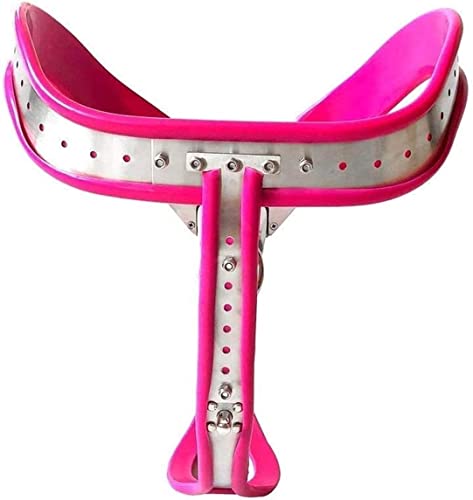 貞操帯 男性の貞操帯 ステンレス 男性用 tメンズ 貞操ロック 貞操具 ケージ 肛門プラグ 貞操デバイス 鍵付き 拘束具 金属ペニスケージ ペニス拘束 貞操ケージ SM夫婦奴隷 大人のおもちゃ (ピンク,ウエスト:70cm-80cm) - 画像4