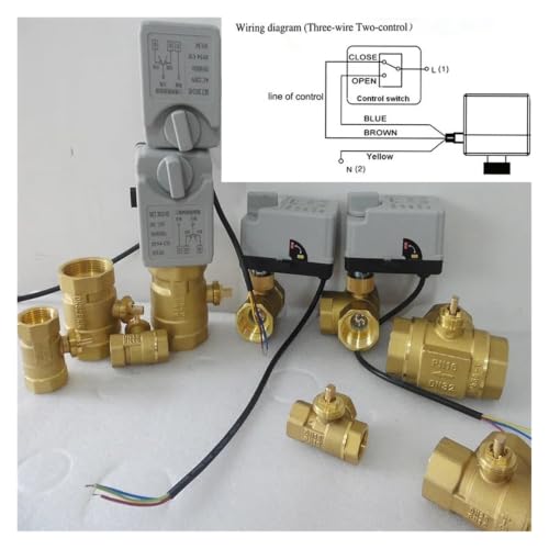 Válvula de bola motorizada de 3 vías DN15 DC12V/24V para actuadores eléctricos 7