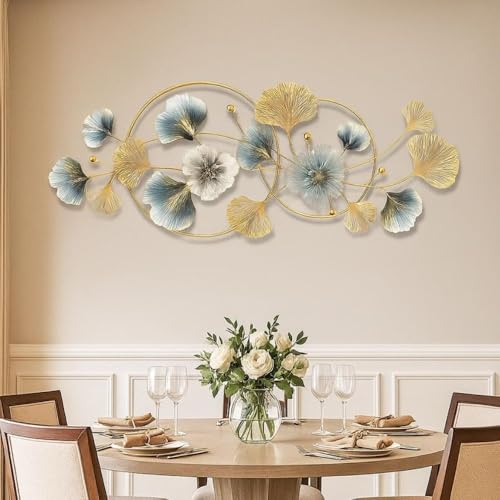 Image of Big Multicolor Abstract Modern Wall Leaf Frame Metal Wall Sculpture Home Decoration, Artistic Iron Decor, Handmade Wall Accent, Modern Wall Panel