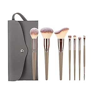With Champagne Brushes Gold Makeup Synthetic Premium Set 7 PCs Conical Handle Beauty Tools Facials