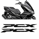 オートバイ テッカー3Dロゴ PCX ブラック