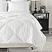 downluxe Lightweight White Down Comforter Queen Size - Down Duvet Inserts,230 Thread Count 550+ Fill Power,100% Cotton Shell Down Proof with Tabs
