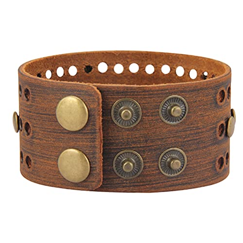 Pulsera de cuero trenzado estilo punk para hombres miniatura 3