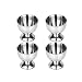 HoveeLuty 4PCS / Set Edelstahl Eierbecher Set Eierbecherhalter Set Eierbecher für Weichgekochte Eier Eierablage für Hart Weichgekochte Eierhalter Küchenwerkzeug