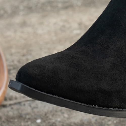 Bottes en daim doublées de polaire au design rétro chic exclusif - 5