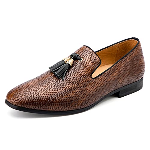 Image of Meijiana Men's Velvet Loafers - Fashion Casual Low-Heel Dress Shoes for Men with Rubber Sole & Metal Buckle - Perfect Business & Formal Attire, Stylish Mens Shoes