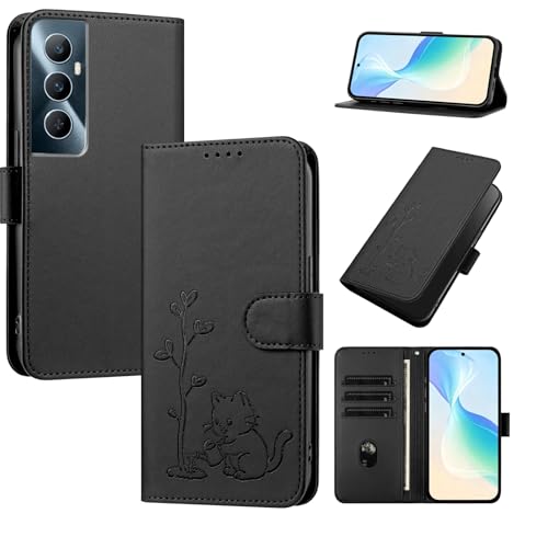 �X�}�z�P�[�X �Ή��@�� for Realme C65 4G�yPU���U�[�� �}�O�l�b�g�J�� ���z �J�[�h�E�������[ �X�^���h�@�\�t���zBlack