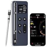 Smart Bluetooth Wireless Meat Thermometer – Wireless Smart Digital Meat Thermometer for Grilling, BBQ, Oven, Smoker, Air Fryer, and Kitchen – Perfect for Steak, Chicken, Turkey