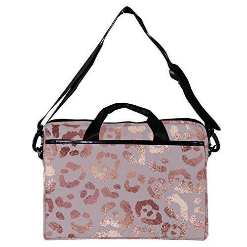 Maletín bandolera oro rosa con diseño de piel de leopardo multicolor 2