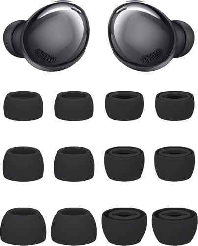 Replacement Eartips for Samsung Galaxy Buds Pro Headphones, Silicone Tips Earbuds Eartips Set, L/M/S Earplug Replacement Accessories 6 Pairs -Black