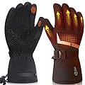 Heated Gloves 7.4V 3200mAh Waterproof Rechargeable Electric Gloves for Men Women with Touchscreen 5 Heating Temperature Adjustable for Winter Outdoor Work Skiing Hiking Hunting Camping Fishing
