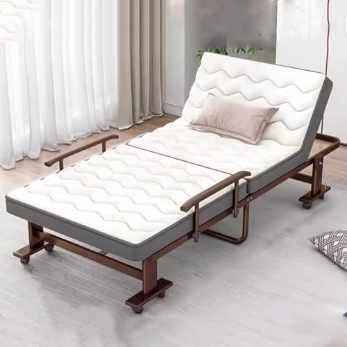 Lit pliant adulte haut de gamme avec matelas Queen et structure acier renforcé
