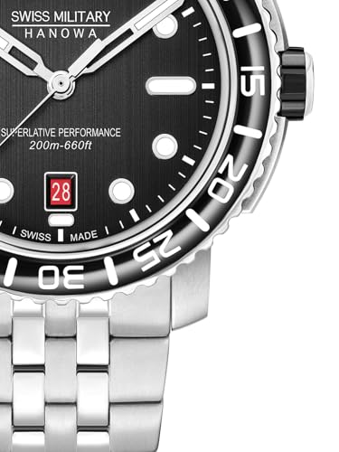 Image of Swiss Military HANOWA Black Marlin Black Round DIAL Analog Watch for Men SMWGH0001702