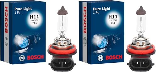 Bosch Lampe de phare Pure Light H11 12V 55W (Lot de 2)