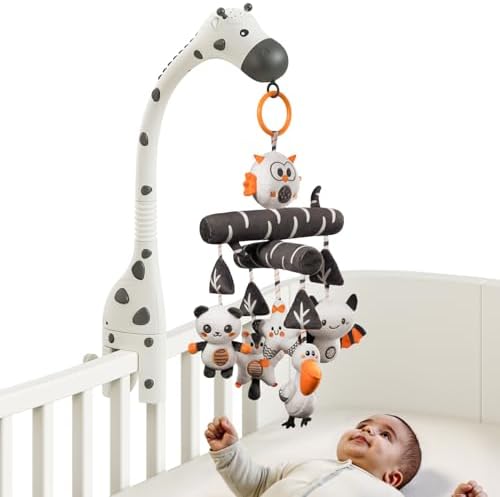 TUMAMA Baby Crib Mobile, Nursery Musical Mobile with Remote Contr...