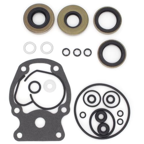 Image of 396351 Marine Gearcase Lower Unit Seal Kit for Johnson Evinrude 20-35 HP Outboard Boat Motors replaces 777559 Sierra 18-2658