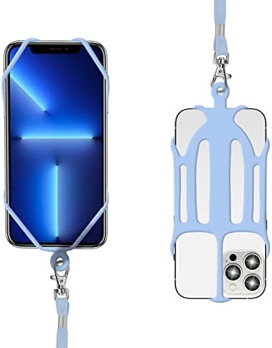 ROCONTRIP 2 in 1 Cell Phone Lanyard Strap Case Holder with Detachable Neckstrap 2022 New Upgraded Universal for Most Smartphones 4.7-7.2 Inch (Black)