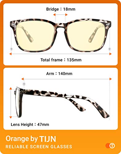 TIJN Gaming Glasses Blue Light Blocking Glasses for Women Men Nerd Eyeglasses Anti Eyestrain Anti UV Glare (Transparent(Gaming Glasses))