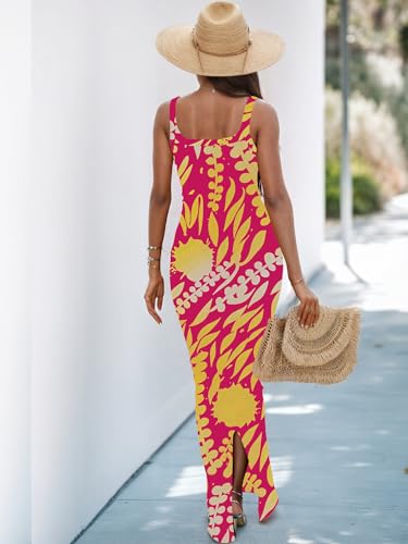 Image of HTD Women Summer Sexy Maxi Bodycon Long Dress Casual Slip Dresses