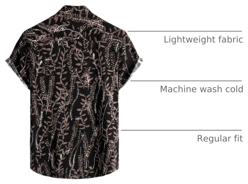 Image of VATPAVE Mens Casual Hawaiian Floral Shirts Short Sleeve Button Down Tropical Shirts Beach Summer Shirts