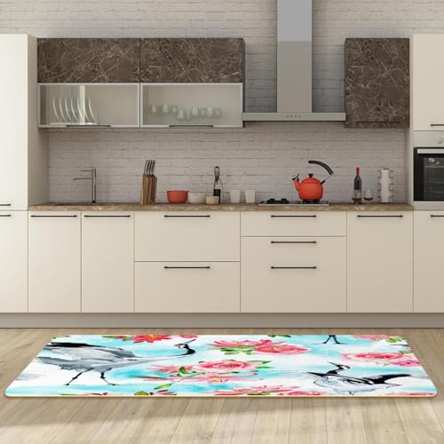 Tapete de cocina antideslizante y lavable de 2 piezas transpirable 3