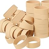 AIWOQI Rubber Bands Size#94 35 Pieces Heavy Duty Thick Wide Industrial Strong Elastic Rubber Bands for Office Supplies Survival Camping Biking Fishing Tactical (3 1/2' x 3/4') (Beige)