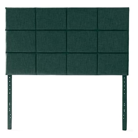 MALOUF STRUCTURES Furniture Designer Scoresby Headboard–Sleek and Modern–Ultra-Plush Padding– Pairs Upholstered Bases Platform, Queen, Spruce Cover