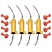 AUXLIGHT 4Pcs Quality 50W 6ohm Load Resistors - Fix LED Bulb Hyper Flash/Error Code, Turn Signal Fast Blinker (Resistors get very hot during working)