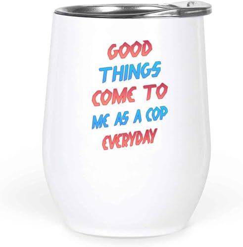 Miniatura 10 de Appreciate Your Cop - Great Gift for Mother's Day - Good Things Come To a Cop 14 Oz White Stainless Steel Travel Mug