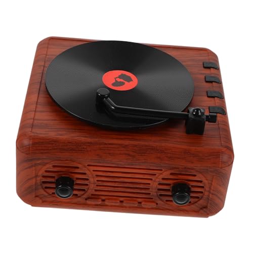 HEALSOPTHY Enceinte sans Fil Rétro Style Tourne-Disque Portable pour Bureau Chambre Cuisine Décoration Vintage avec Sonorité Puissante Cadeau Créatif pour Hommes et Femmes