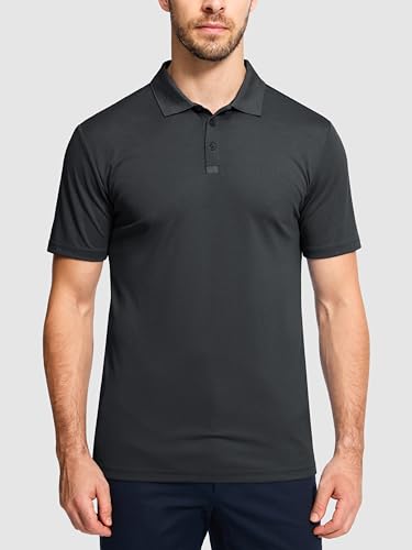 Men's 3 Packs Quick Dry Golf Polo Shirts Dry Fit Moisture Wicking Performance Summer Athletic Casual Short Sleeve Shirts3