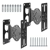 111 BTSKY Robuste Lautsprecher-Wandhalterungen, Lautsprecher-Wandhalterung, Design für große Lautsprecher oder Säulen-Lautsprecher, hält bis zu 45,4 kg (2 Packungen, schwarz)