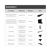 Solamount® | PV Flachdach Halterung ohne Bohren | Für 4 Module | Schwarz | Flachdach oder Bodenmontage | Einfache Montage – Ansicht 4