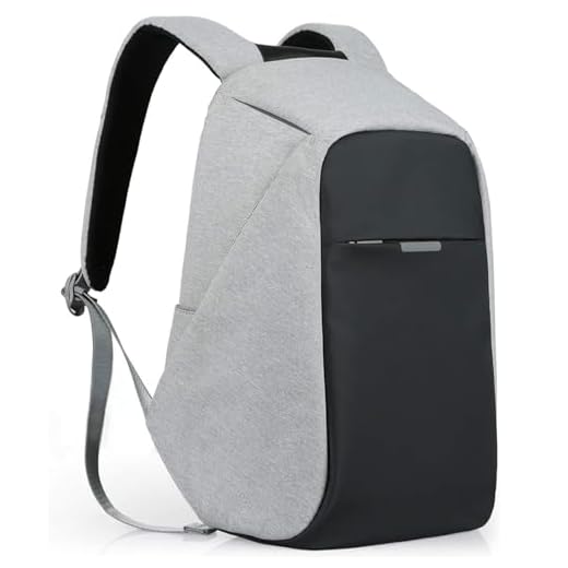 Oscaurt Laptop Backpack, Anti-theft Travel Backpack, Business School Bookbag with USB Charging Port for Men & Women Fit 15.6 Inches Laptop Grey
