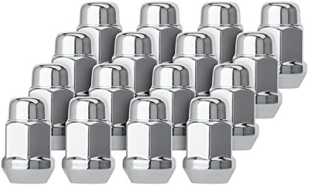 DPAccessories 16 Chrome 12x1.5 Closed End Bulge Acorn Lug Nuts - Cone Seat - 19mm Hex D3116-HT-2305/16