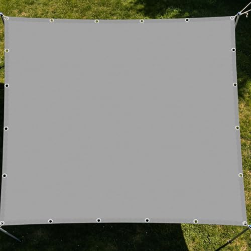 Voile d'ombrage 1.6x4m gris clair pour balcon et terrasse extérieure