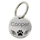 WIENS3D Hundemarke mit Gravur - Personalisiert mit Name - 30mm Namensschild für Halsband Anhänger Marke für Hunde - mit Symbolauswahl - Tiermarke für Hunde, Katzen & Welpen (30 mm_Model_2)