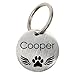 WIENS3D Hundemarke mit Gravur - Personalisiert mit Name - 30mm Namensschild für Halsband Anhänger Marke für Hunde - mit Symbolauswahl - Tiermarke für Hunde, Katzen & Welpen (30 mm_Model_2)