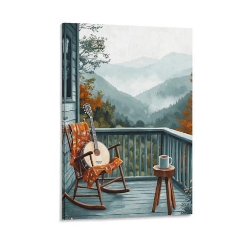 Impression sur toile de haute qualité scène de porche américain 40x60
