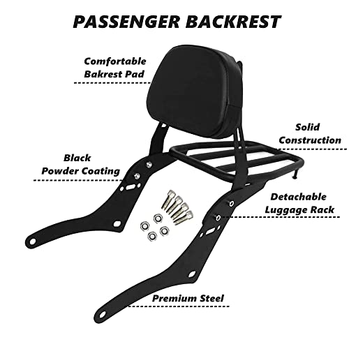 BAIONE Detachable Sissy Bar Backrest