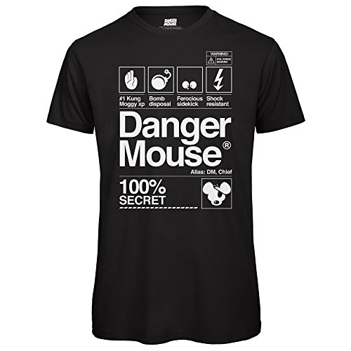 Image of Danger Mouse® 100% Secret Mens T-Shirt (Black, 2XL)