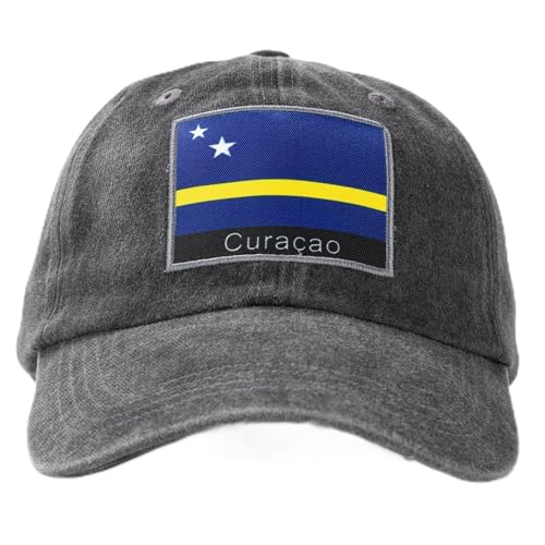 Trendessence 2026 World Cup Curaçao Fan Baseball Cap，Adjustable Flag Baseball Hat for World Cup Fan Black