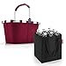 Produktbild reisenthel Set Carrybag plus farblich passender bottlebag Einkaufskorb Einkaufstasche (Dark Ruby)