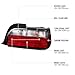 E36 TAIL LIGHTS RED CLEAR COUPE MODEL Made for and Compatible with 92-98 BMW 3-SERIES