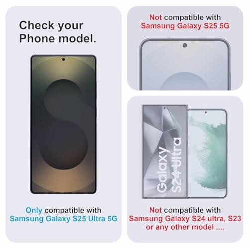 Image of HD Tempered Glass Screen Protector Compatible for Samsung Galaxy S25 Ultra 5G with Edge to Edge coverage and Easy Installation kit