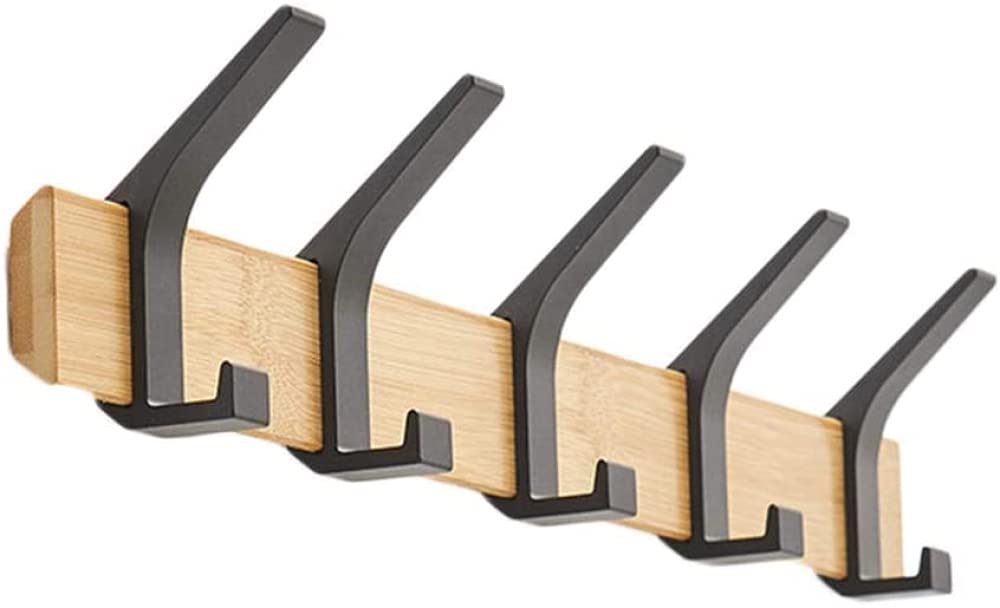 IXMLDAXD Coat rack， Modern and Space-Saving Coat Rack with 5 Movable Hooks for Jackets, Coats, Scarves, Handbags(A)