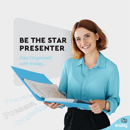 3-Slant-D-Ring-Binder-3-Inch-Blue-3-in-Clear-View-Cover-with-2-Inside-Pockets-Binder-Heavy-Duty-Colored-School-Supplies-Binders-Also-Available-in-Green-Grey-Purple-Red-Pink-1-PC--by-Enday