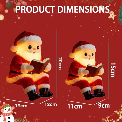 Éclairage doux Père Noël pour veilleuse de lit et décoration de maison