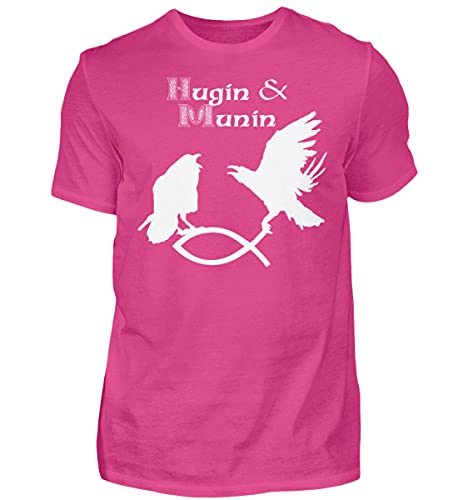 T-shirt de qualité supérieure pour homme Hugin & Munin en rose XXXL chic
